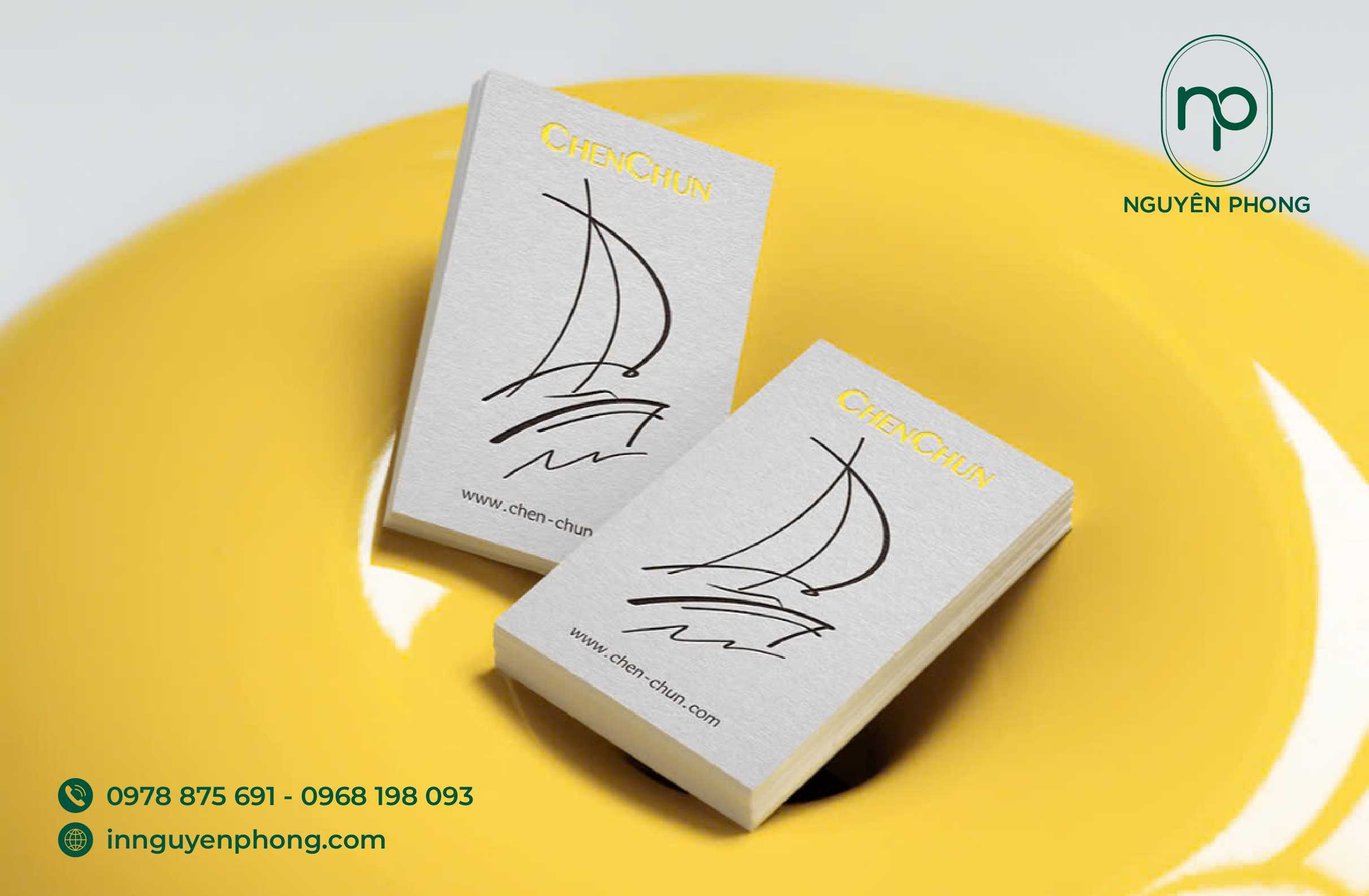 Mẫu namecard giấy mỹ thuật tại Xưởng in Nguyên Phong